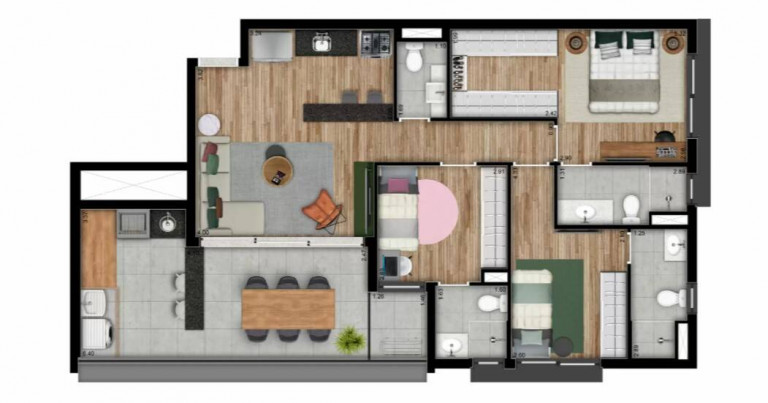 Apartamento com 3 Quartos à Venda, 98 m² em Pinheiros - São Paulo