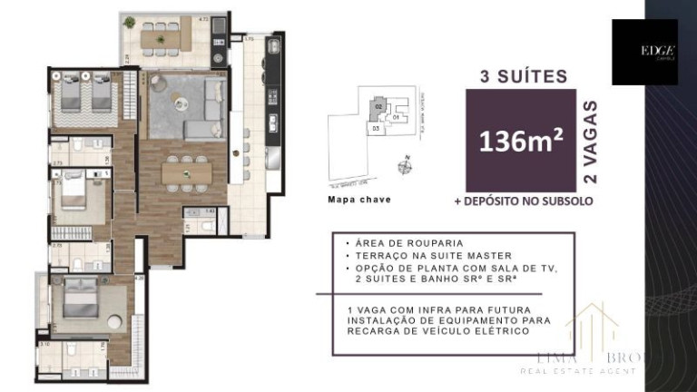 Imagem Apartamento com 3 Quartos à Venda, 136 m² em Cambuí - Campinas