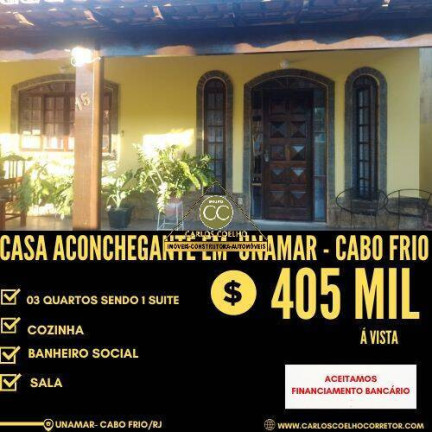 Imagem Casa com 3 Quartos à Venda, em Samburá (tamoios) - Cabo Frio Imagem Casa com 3 Quartos à Venda, em Samburá (tamoios) - Cabo Frio