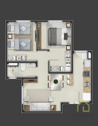 Imagem Imóvel com 2 Quartos à Venda, 46 m² em Jardins Do Império - Indaiatuba Imagem Imóvel com 2 Quartos à Venda, 46 m² em Jardins Do Império - Indaiatuba