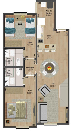 Imagem Imóvel com 2 Quartos à Venda, 61 m² em Jardim Belvedere - Volta Redonda Imagem Imóvel com 2 Quartos à Venda, 61 m² em Jardim Belvedere - Volta Redonda