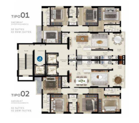 Imagem Apartamento com 4 Quartos à Venda, 143 m² em Meia Praia - Itapema