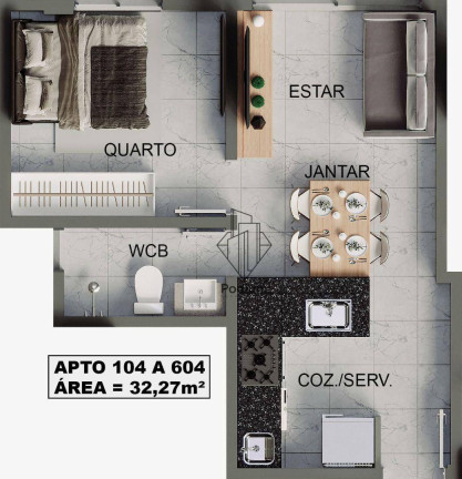 Imagem Imóvel com 1 Quarto à Venda, 32 m² em Bessa - João Pessoa Imagem Imóvel com 1 Quarto à Venda, 32 m² em Bessa - João Pessoa