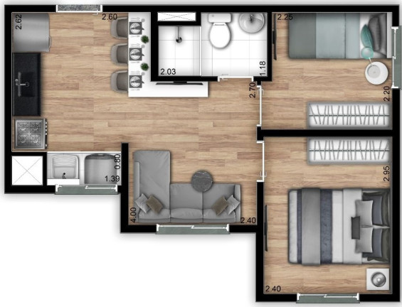 Imagem Apartamento com 2 Quartos à Venda, 32 m² em Jardim Da Pedreira - São Paulo