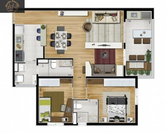 Imagem Apartamento com 2 Quartos à Venda, 65 m² em Jardim Do Mar - São Bernardo Do Campo