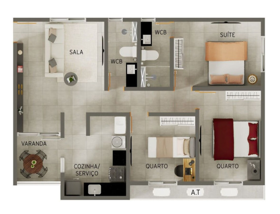 Imagem Apartamento com 3 Quartos à Venda, 76 m² em Bancários - João Pessoa Imagem Apartamento com 3 Quartos à Venda, 76 m² em Bancários - João Pessoa