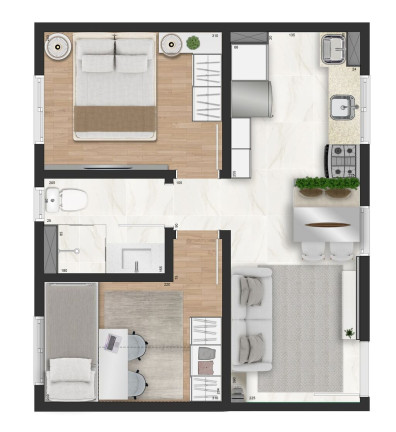 Imagem Apartamento com 1 Quarto à Venda, 51 m² em Parque Santa Fé - Porto Alegre Imagem Apartamento com 1 Quarto à Venda, 51 m² em Parque Santa Fé - Porto Alegre