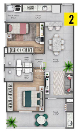 Imagem Apartamento com 2 Quartos à Venda, 74 m² em Centro - Itajaí Imagem Apartamento com 2 Quartos à Venda, 74 m² em Centro - Itajaí