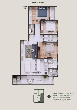 Imagem Apartamento com 3 Quartos à Venda, 106 m² em Centro - Navegantes Imagem Apartamento com 3 Quartos à Venda, 106 m² em Centro - Navegantes