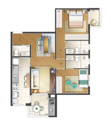 Imagem Apartamento com 2 Quartos à Venda, 75 m² em Jardim Bela Vista - Santo André Imagem Apartamento com 2 Quartos à Venda, 75 m² em Jardim Bela Vista - Santo André