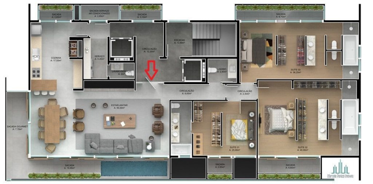 Imagem Apartamento com 3 Quartos à Venda, 272 m² em São Bento - Bento Gonçalves Imagem Apartamento com 3 Quartos à Venda, 272 m² em São Bento - Bento Gonçalves
