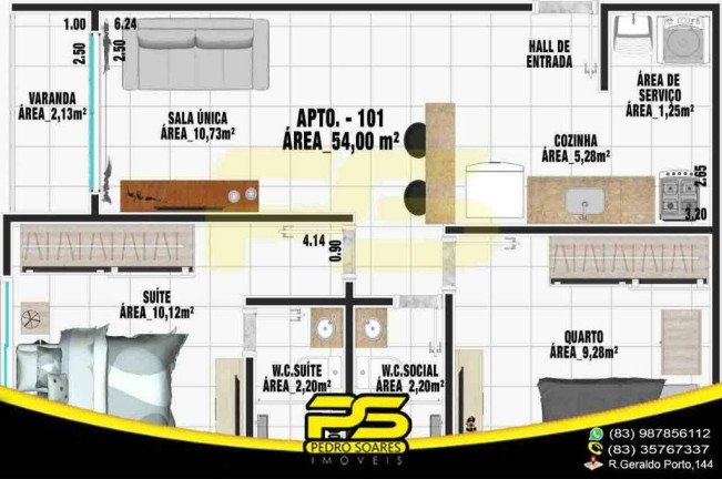 Imagem Apartamento com 2 Quartos à Venda, 55 m² em João Paulo Ii - João Pessoa Imagem Apartamento com 2 Quartos à Venda, 55 m² em João Paulo Ii - João Pessoa