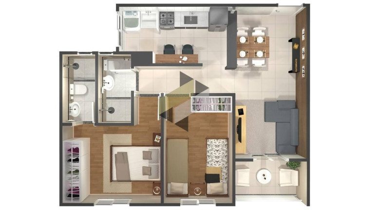 Imagem Apartamento com 2 Quartos à Venda, 50 m² em Vila Guilherme - Votorantim