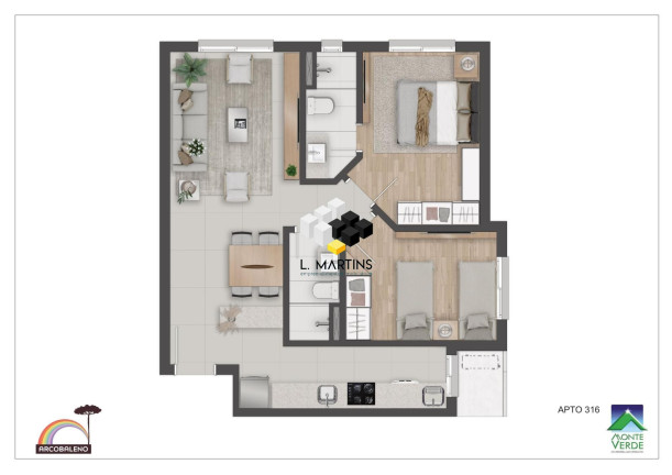 Imagem Apartamento com 1 Quarto à Venda, 46 m² em Floresta - Gramado Imagem Apartamento com 1 Quarto à Venda, 46 m² em Floresta - Gramado
