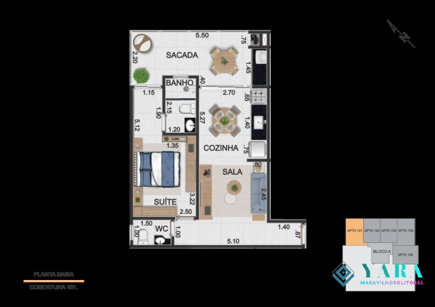 Imagem Apartamento com 1 Quarto à Venda, 56 m² em Itaguá - Ubatuba