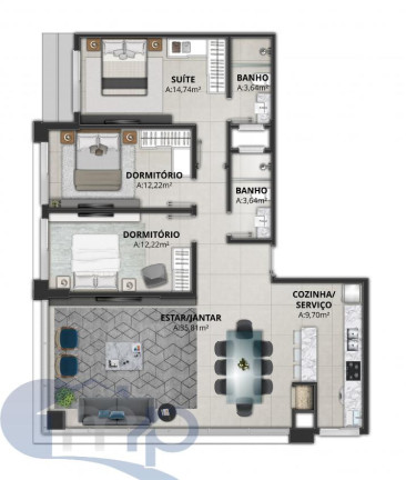 Imagem Apartamento com 1 Quarto à Venda, 50 m² em Centro - Torres Imagem Apartamento com 1 Quarto à Venda, 50 m² em Centro - Torres