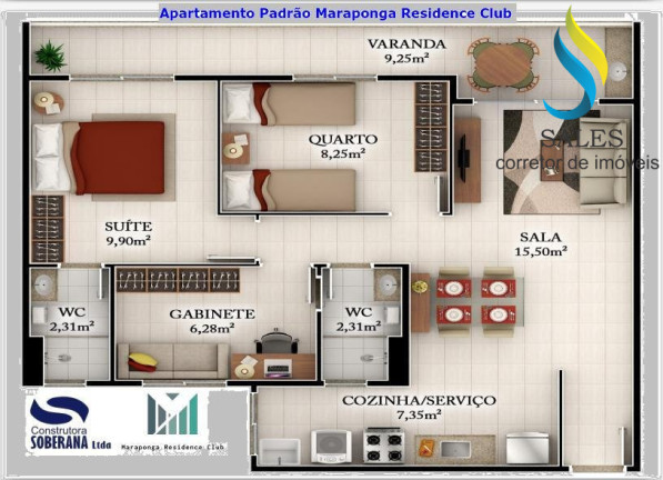 Imagem Apartamento com 3 Quartos à Venda, 73 m² em Jardim Cearense - Fortaleza