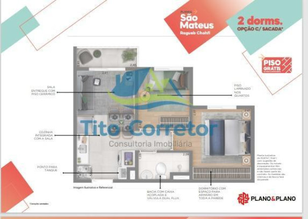 Imagem Apartamento com 2 Quartos à Venda,  em Parque São Rafael - São Paulo