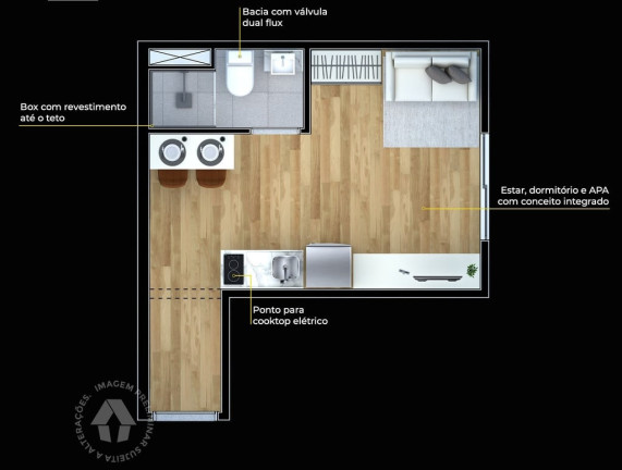 Imagem Cobertura com 1 Quarto à Venda, 108 m² em República - São Paulo Imagem Cobertura com 1 Quarto à Venda, 108 m² em República - São Paulo