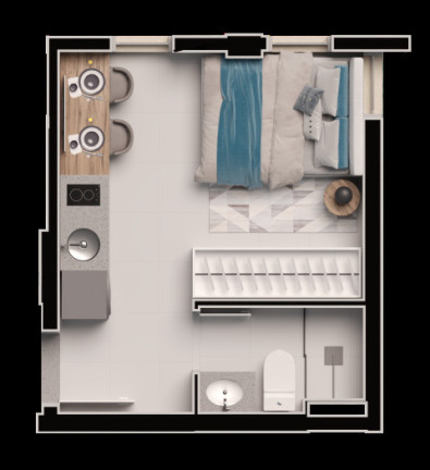 Imagem Apartamento com 1 Quarto à Venda, 14 m² em Guabirotuba - Curitiba