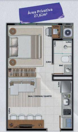 Imagem Studio com 1 Quarto à Venda, em Jóquei - Teresina Imagem Studio com 1 Quarto à Venda, em Jóquei - Teresina