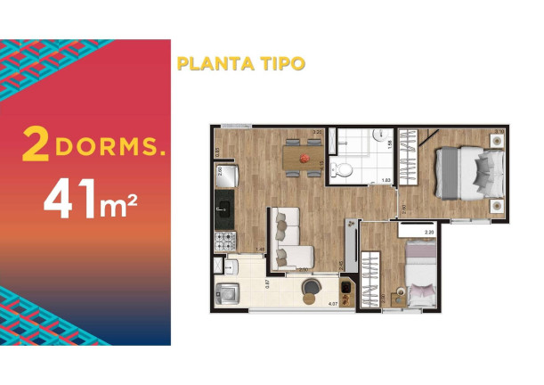 Imagem Apartamento à Venda, 41 m² em Vila São João - Guarulhos