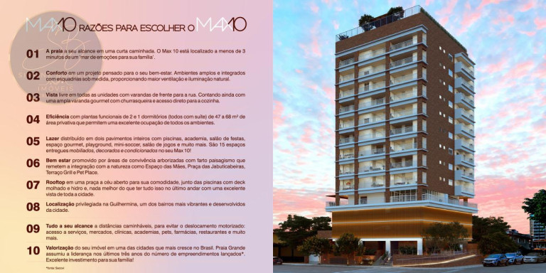Imagem Apartamento com 2 Quartos à Venda, 68 m² em Guilhermina - Praia Grande