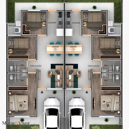 Imagem Casa com 3 Quartos à Venda, 54 m² em Gralha Azul - Fazenda Rio Grande Imagem Casa com 3 Quartos à Venda, 54 m² em Gralha Azul - Fazenda Rio Grande