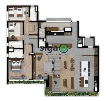 Imagem Apartamento com 3 Quartos à Venda, 201 m² em Brooklin - São Paulo Imagem Apartamento com 3 Quartos à Venda, 201 m² em Brooklin - São Paulo