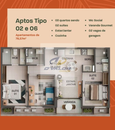 Imagem Apartamento com 3 Quartos à Venda, 77 m² em Jardim Oceania - João Pessoa Imagem Apartamento com 3 Quartos à Venda, 77 m² em Jardim Oceania - João Pessoa
