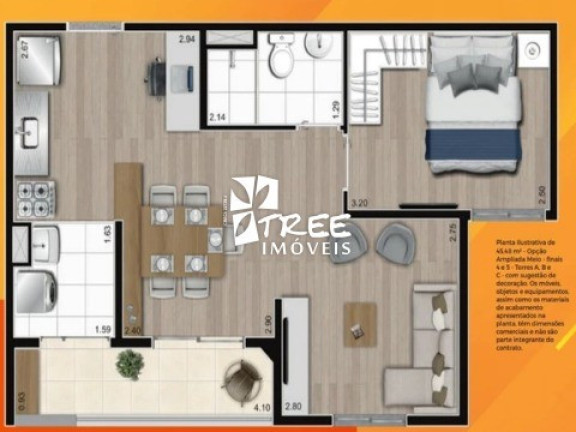 Imagem Apartamento com 2 Quartos à Venda, 45 m² em Quitaúna - Osasco