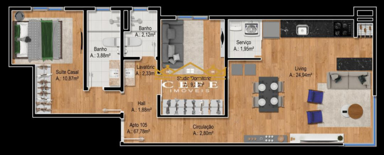 Imagem Imóvel com 2 Quartos à Venda, 67 m² em Floresta - Gramado Imagem Imóvel com 2 Quartos à Venda, 67 m² em Floresta - Gramado