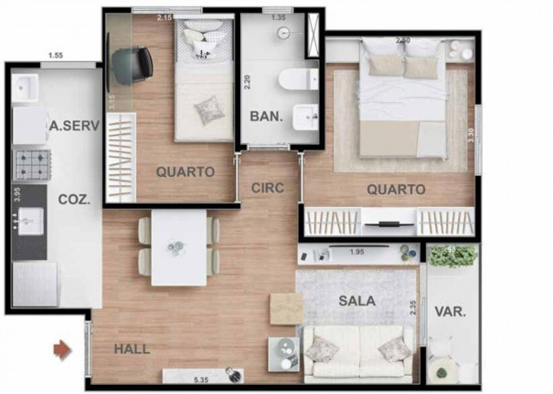 Imagem Imóvel com 1 Quarto à Venda, 27 m² em Irajá - Rio De Janeiro