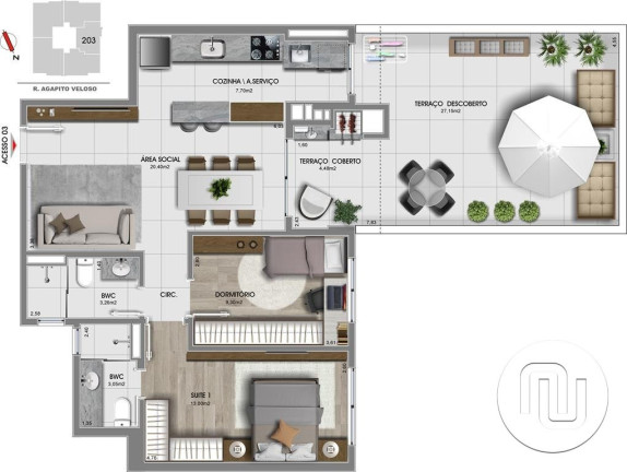 Imagem Apartamento com 2 Quartos à Venda, 70 m² em Canto - Florianópolis Imagem Apartamento com 2 Quartos à Venda, 70 m² em Canto - Florianópolis