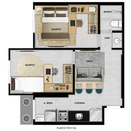 Imagem Imóvel com 2 Quartos à Venda, 37 m² em Praia De Itaparica - Vila Velha