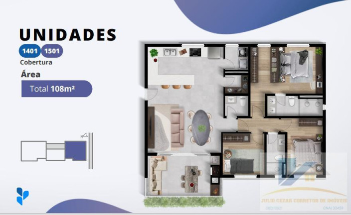 Imagem Apartamento com 3 Quartos à Venda, 108 m² em São Pedro - São José Dos Pinhais