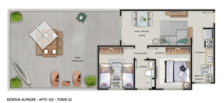 Imagem Apartamento com 2 Quartos à Venda, 46 m² em Ponta De Campina - Cabedelo Imagem Apartamento com 2 Quartos à Venda, 46 m² em Ponta De Campina - Cabedelo