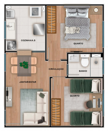 Imagem Imóvel com 2 Quartos à Venda, 40 m² em Jardim Alvorada - Nova Iguaçu