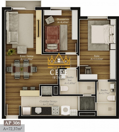 Imagem Imóvel com 2 Quartos à Venda, 72 m² em Prinstrop - Gramado Imagem Imóvel com 2 Quartos à Venda, 72 m² em Prinstrop - Gramado