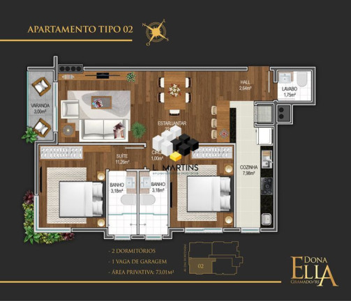 Imagem Cobertura com 2 Quartos à Venda, 123 m² em Vila Suíça - Gramado Imagem Cobertura com 2 Quartos à Venda, 123 m² em Vila Suíça - Gramado