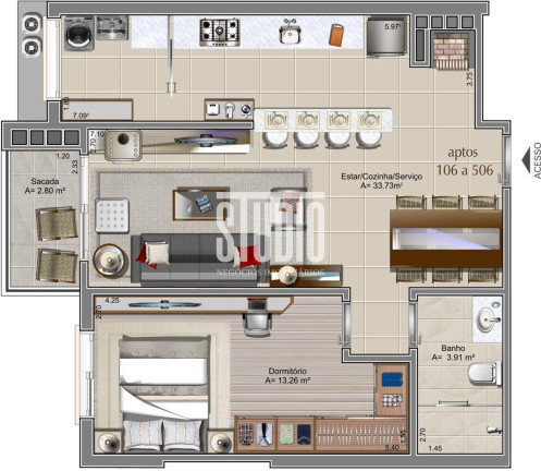 Imagem Apartamento com 1 Quarto à Venda, 62 m² em Planalto - Carlos Barbosa Imagem Apartamento com 1 Quarto à Venda, 62 m² em Planalto - Carlos Barbosa