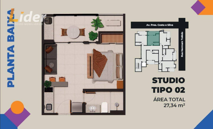 Imagem Studio à Venda, 27 m² em São Pedro - Juiz De Fora