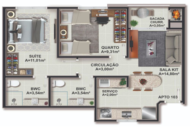 Imagem Imóvel com 2 Quartos à Venda, em Itacorubi - Florianópolis Imagem Imóvel com 2 Quartos à Venda, em Itacorubi - Florianópolis