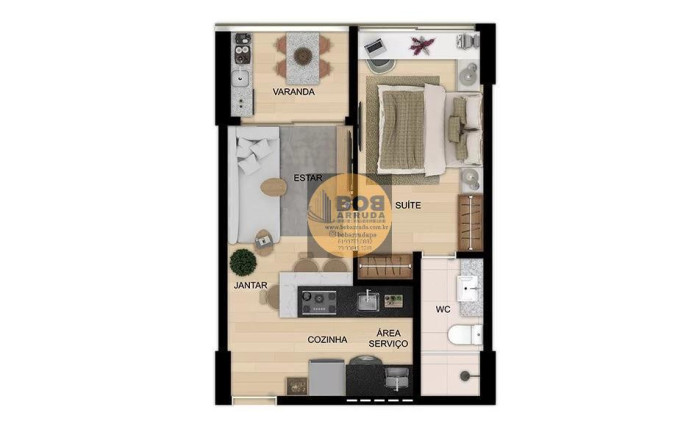 Imagem Apartamento com 1 Quarto à Venda, 36 m² em Graças - Recife Imagem Apartamento com 1 Quarto à Venda, 36 m² em Graças - Recife
