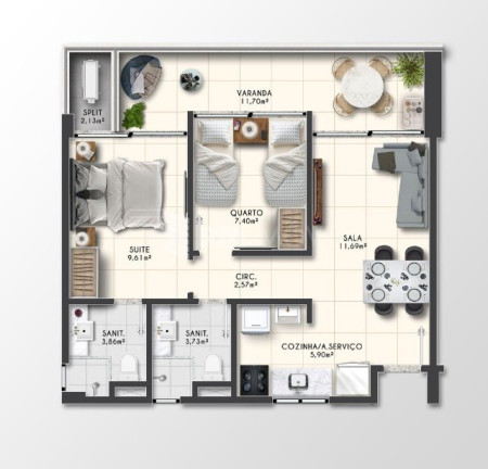 Imagem Apartamento com 2 Quartos à Venda, 57 m² em Praia Do Flamengo - Salvador Imagem Apartamento com 2 Quartos à Venda, 57 m² em Praia Do Flamengo - Salvador