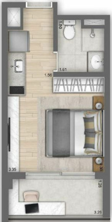 Imagem Apartamento com 1 Quarto à Venda, 41 m² em Planalto Paulista - São Paulo