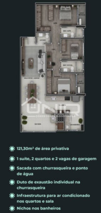 Imagem Apartamento com 3 Quartos à Venda, 115 m² em Parzianello - Pato Branco Imagem Apartamento com 3 Quartos à Venda, 115 m² em Parzianello - Pato Branco