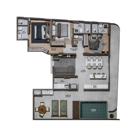 Imagem Apartamento com 3 Quartos à Venda, 92 m² em Praia Brava De Itajaí - Itajaí