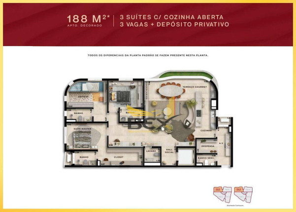 Imagem Apartamento com 3 Quartos à Venda, 188 m² em Alphaville Conde Ii - Barueri Imagem Apartamento com 3 Quartos à Venda, 188 m² em Alphaville Conde Ii - Barueri