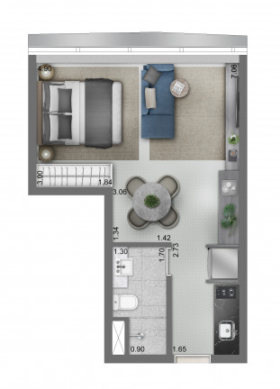 Imagem Studio com 1 Quarto à Venda, 46 m² em Vila Olímpia - São Paulo Imagem Studio com 1 Quarto à Venda, 46 m² em Vila Olímpia - São Paulo